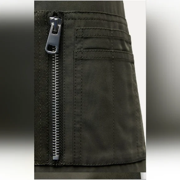 ZARA ZW COLLECTION Cropped Bomber Jacket - Picture 9 of 14